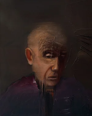 Portrait from inside – Pater | 50x40cm | 2020 | oil & egg-tempera on linen