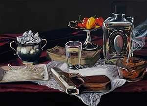 Gangster still life | 50x70cm | 2015 | oil & egg-tempera on linen