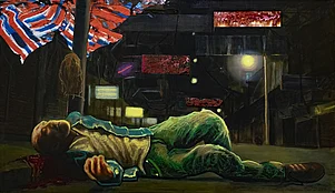 Ghost Jr. | 115x200cm | 2019 | oil & egg-tempera on linen