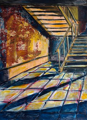 Half Life Treppe | 110x80cm | 2008 | acrylic on canvas