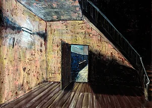 Half Life Raum mit Waschraum | 120x170cm | 2008 | acrylic on canvas