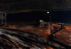 Mauer Brücke Lampe | 70x100cm | 2009 | oil on canvas